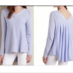 Knitted and Knotted Anthro Purple V Neck Sweater